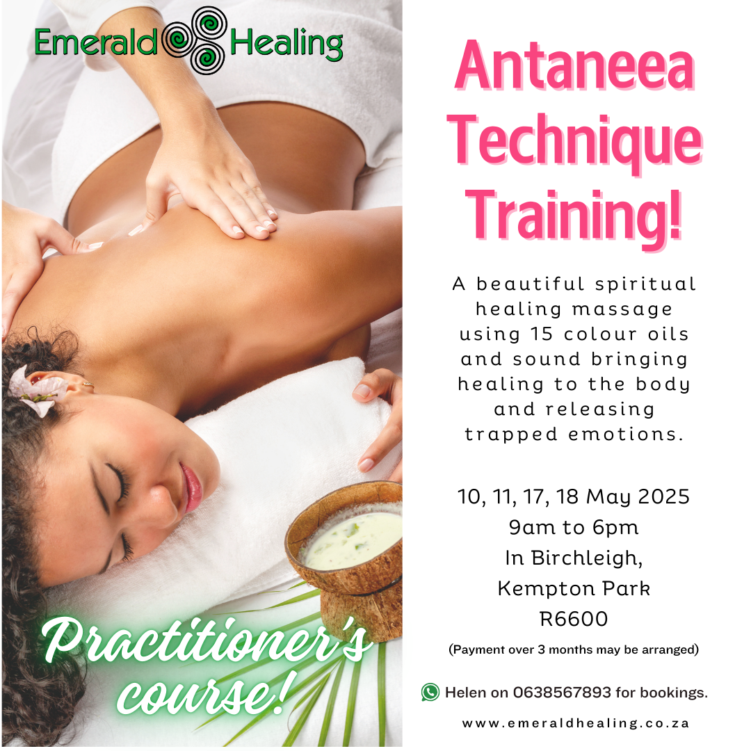 I'll be teaching the Antaneea Massage Technique soon